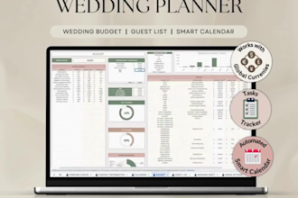 create a wedding planner google sheet or excel spreadsheet for your etsy shop