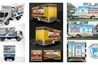 create a premier car wrap, van wrap and company truck design