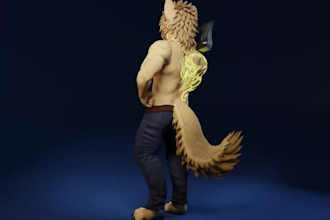 create vrchat avatar3d furry vtuber character nsfw avi fursona 3d anime model