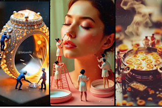 create viral ai miniature videos with miniworkers, minichefs, product scene