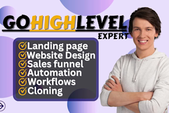 go high level website landing page designs in go high level ghl funnel expert
