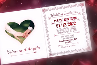make wedding invitation video editing