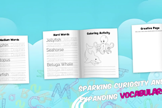 make kids book trailer promotion video with page flip