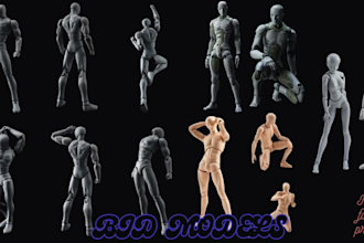 sculpt toy design, 3d bjd model, 3d doll, doll articulated model toy, doll joint