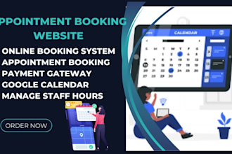 build appointment booking, booking website and wordpress website for booking