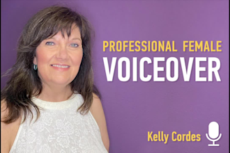 provide a professional american female voice over