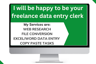 do fast data entry and admin support work