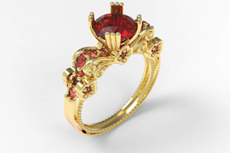 do 3d jewelry designing and rendering