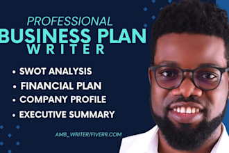 be your business plan writer, executive summary, company profile, financial plan