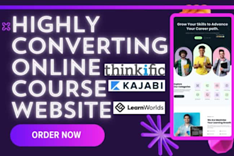 online course thinkific elearning teachable kajabi podia learnworlds website