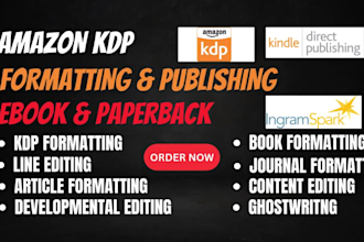 format, edit, proofread your manuscript for print, kdp, paperback, ingramspark