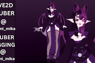 design and rig pro vtuber model live2d character in anime style for your stream