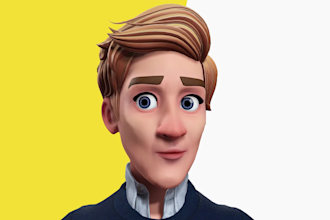 do 3d character design, 3d modelling, 3d game character, 3d rigging