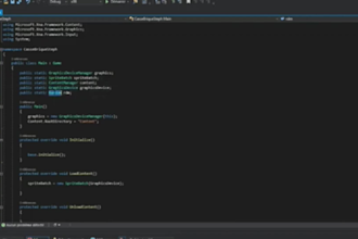 create the base of a 2d video game in c sharp monogame