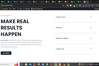 design attractive gym, fitness, sports, workout website