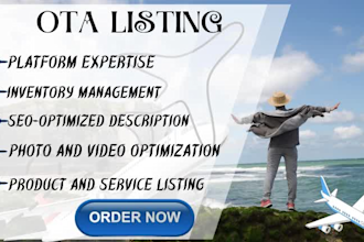 do ota online travel agency products and service listing, automation management