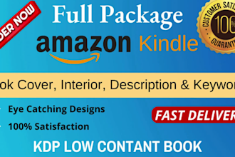 design kdp low content books cover and interior full package