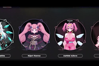 make a stylized profile website for vtuber, artist or agency