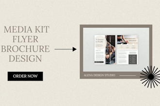 design professional media kit, flyer, brochure