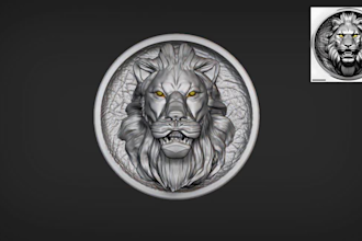sculpt high quality 3d coins,3d bas relief and models for 3d printing