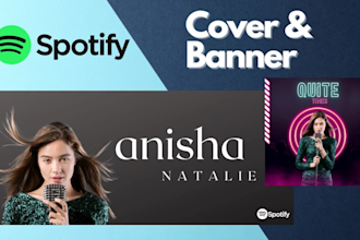 design spotify and soundcloud banner, cover super fast