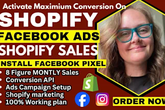activate shopify facebook pixel integration and meta ads for ecommerce sales