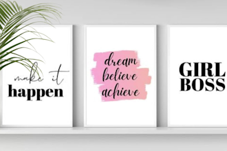 design abstract, canvas or typography printable wall art