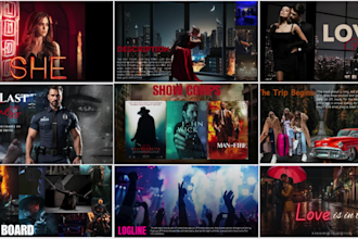 do attractive film pitch deck presentation and TV show just in 1 day