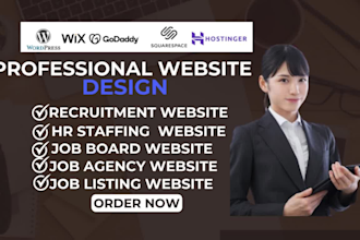 create recruitment, HR staffing ,agency, job board, healthcare, business website