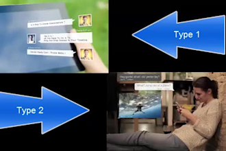 create a video text or chat message advert