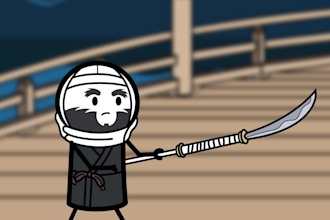 do a unique stickman figure animation in dinzo style