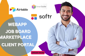 create airtable database, smartsuite, stackby, softr client portal