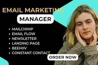 be your email marketing manager on beehiiv, mailchimp, constant contact,brevo