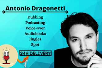 provide italian voice for all your needs in less than 24h