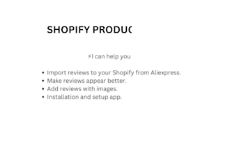 writing and import shopify product reviews and descriptions