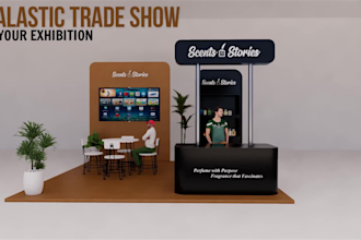 design trade show booth and backdrop for your exhibition