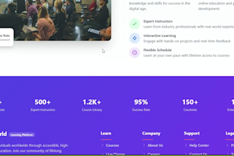 build a react tailwind landing page