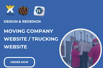 design moving company website, logistic website, moving website