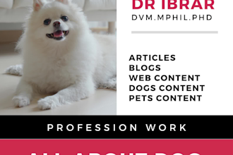 write dog, pet, and veterinary articles