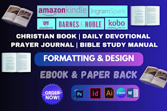 format, design daily devotional, prayer journal, christian ebook, christian book