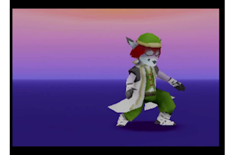 make ps1 n64 psx style game animation 3d low poly character design in nintendo