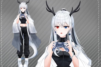 draw and rig live2d vtuber model, pfp character, vtuber model, 2d vtuber rigging