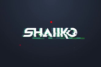 create a glitched logo intro