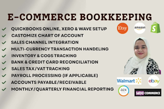 do ecommerce bookkeeping with qbo or xero for shopify amazon and woocommerce