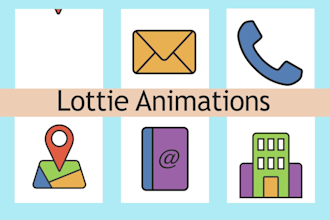 do lottie json animation of icon or illustration