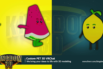 create custom 3d vr chat pet character for your companion