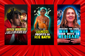 do professional thumbnails for instagram reels, tiktok, youtube shorts in 1 hour