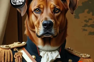draw a vector cartoon portrait for your dog, cat or any other animal