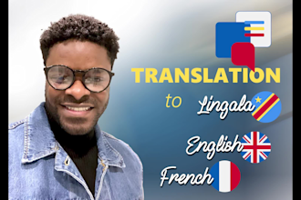 record professional voice over in lingala, english or french