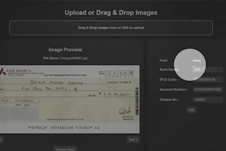 do ai data extraction from cheque using yolo and ocr